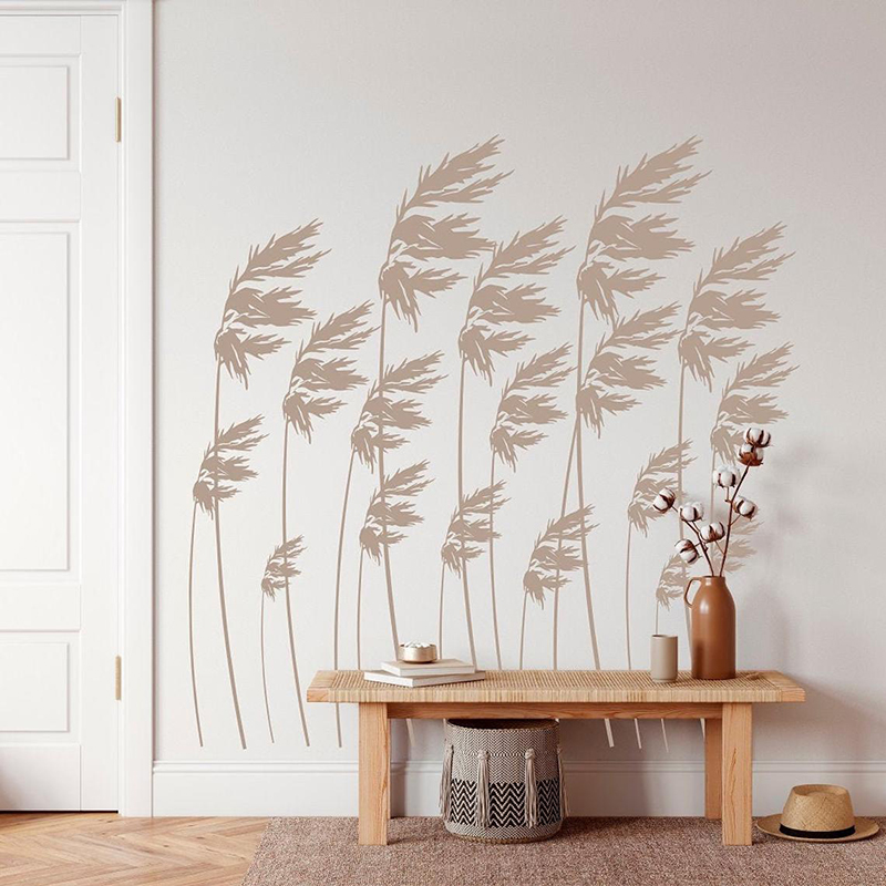 Monstera Thai Constellation - Large Reeds Dandelion Flower Wall Sticker