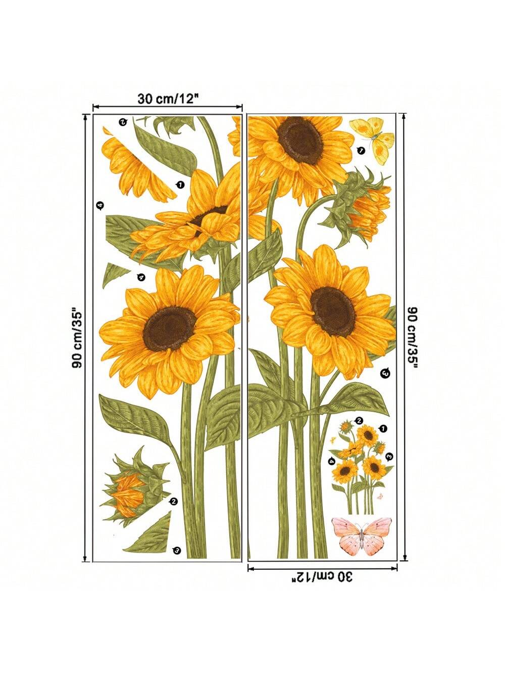 2 Pieces of Sunflower Butterfl - Monstera Thai Constellation review and price