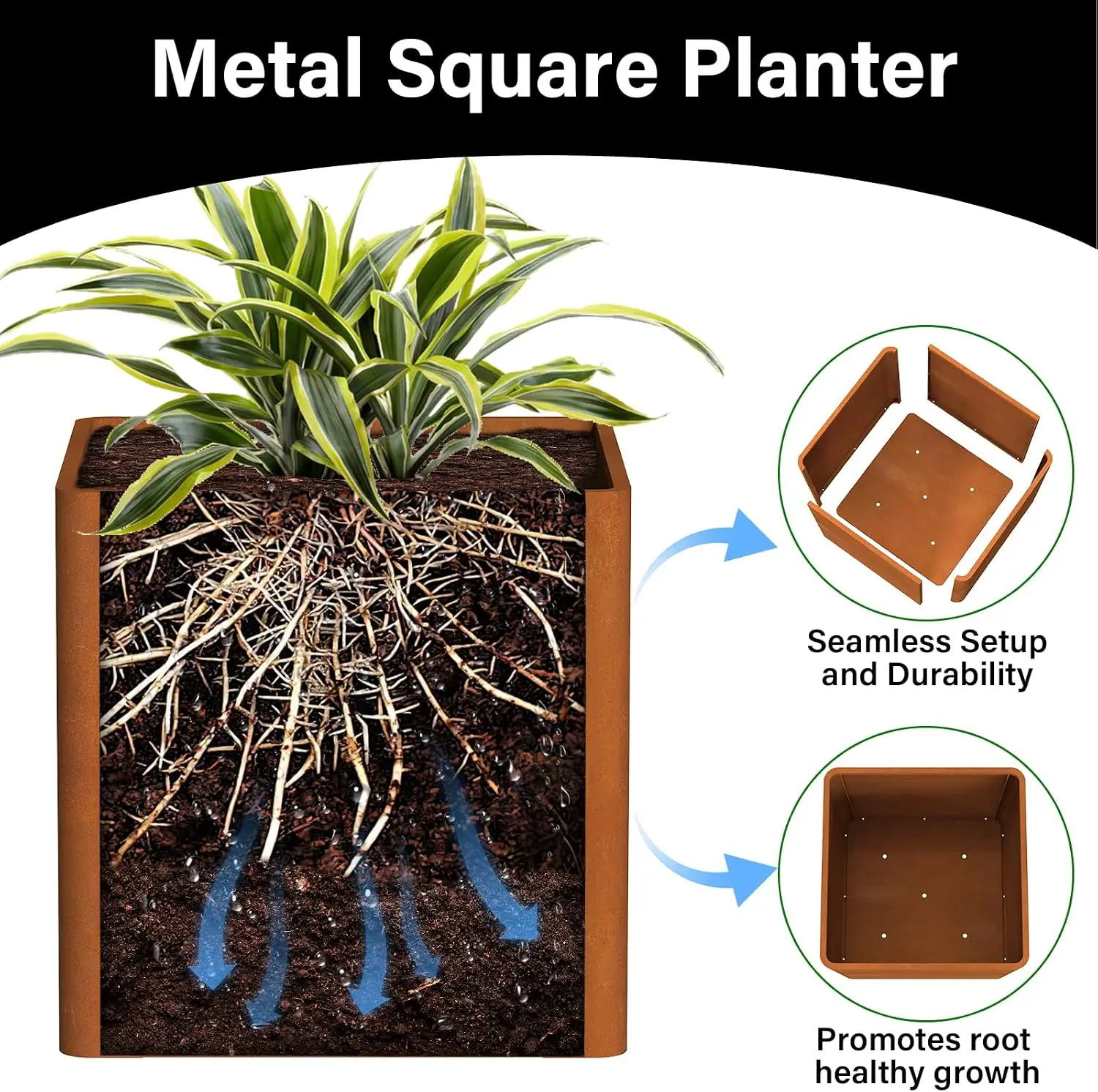 Corten Steel Planter Box 24