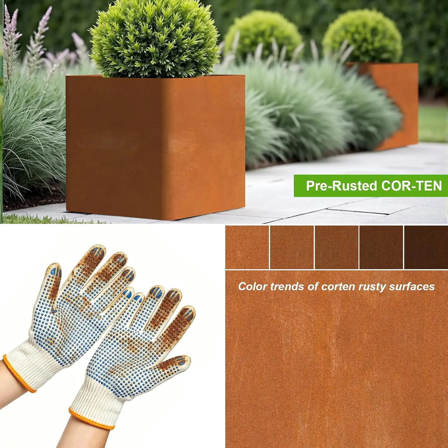 Corten Steel Planter Box 24