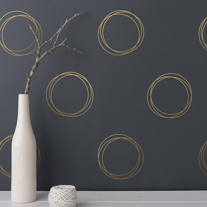 Geometric Ring Circle Wall Sti - Monstera Thai Constellation review and price